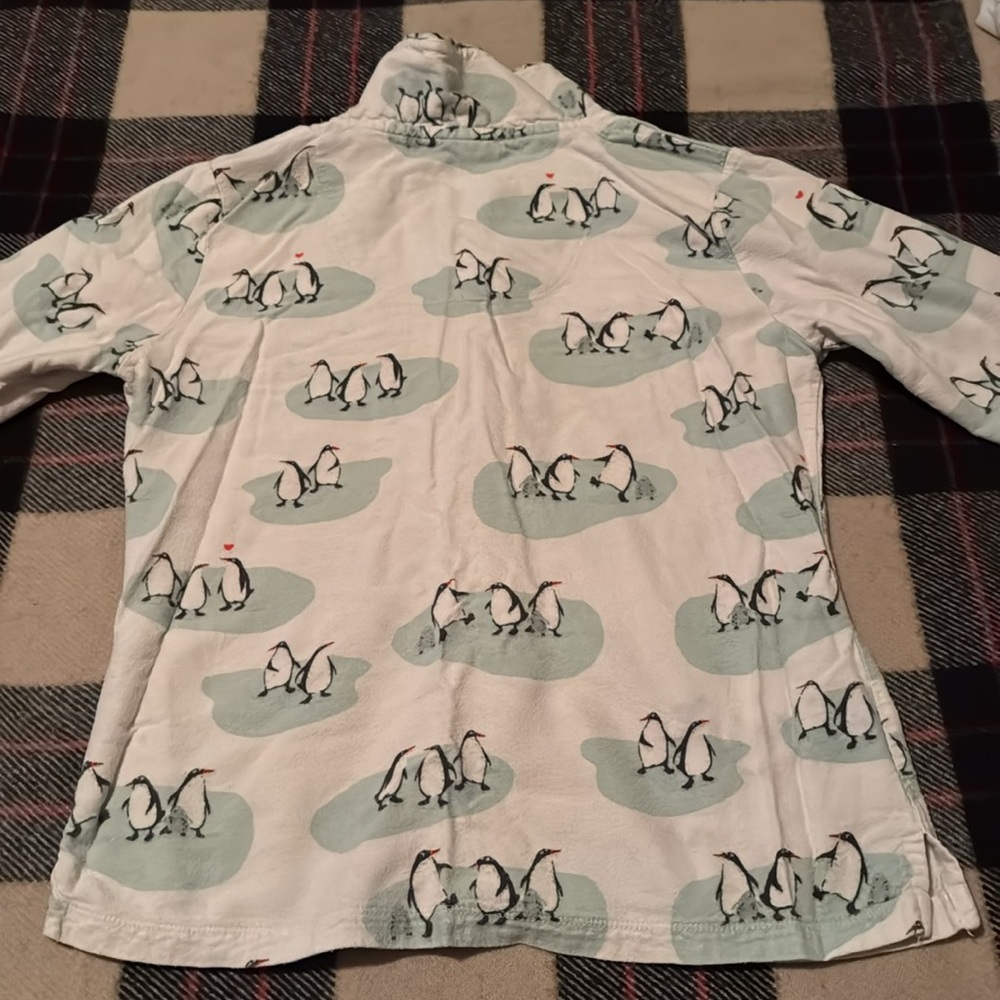 MUNKI MUNKI Penguins flannel Pajama set S - Picture 7 of 8